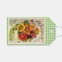 Vintage-Gartensamen-Geschenkanhänger Design 3