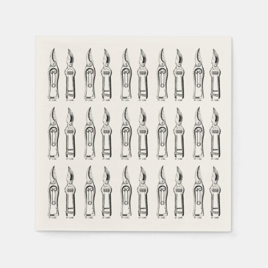 VINTAGE Gartenschneider PapierNapkin Serviette (Vorderseite)