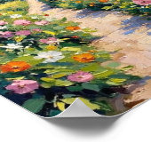 Vintage-Gartenweg-Blumenkunst Poster (Ecke)