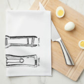 VINTAGE Gartenwerkzeug Pflaumen Monogramm K Handtu Handtuch (Viertel Falte)