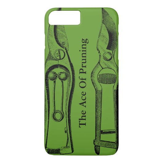 VINTAGE Gartenwerkzeuge Grüne Pruner iPhone Case (Rückseite)