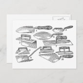 Vintage Gartenwerkzeuge Postkarte (Vorne/Hinten)