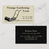 Vintage Gartenwerkzeuge Rasenmäherkarte Visitenkarte (Vorne/Hinten)
