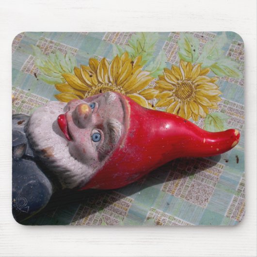 Vintage-Gartenzwerg Mousepad (Vorne)