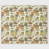 Vintage Gärtner Geschenkpapier (Flach)
