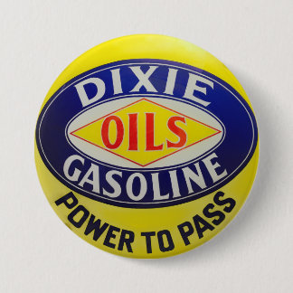 Vintage Gas-Pumpe Dixie ölt Benzin-Auto-Ära Button