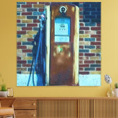 Vintage Gaspumpe Acryldruck Leinwanddruck (Insitu (Wohnzimmer))
