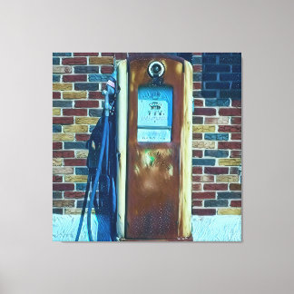 Vintage Gaspumpe Acryldruck Leinwanddruck