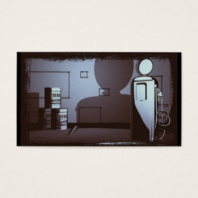 VINTAGE GASSTATION BLAU (Vorderseite)