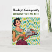 Vintage Gastfreundschaft Dankeskarte (Vorderseite)