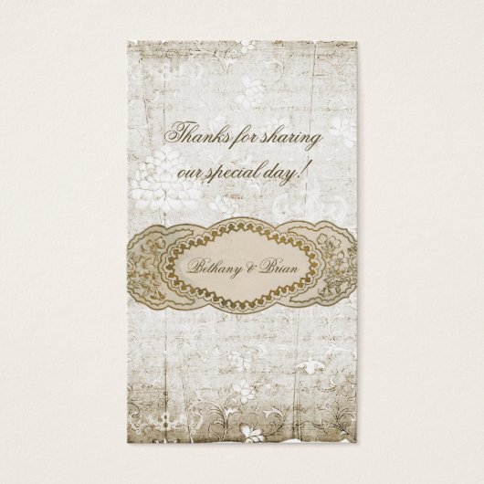 Vintage Gastgeschenk Hochzeit (Vorderseite)