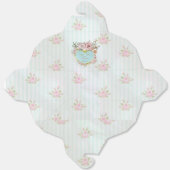 Vintage Gastgeschenk Hochzeit Aqua Peony Geschenkschachtel (Ungefaltet)