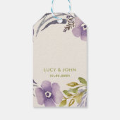 Vintage Gastgeschenk Hochzeit für Blumenkranke Geschenkanhänger (Rückseite)