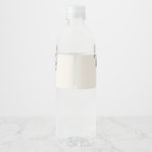 Vintage Gastgeschenk Hochzeit für Blumenkranke Wasserflaschenetikett (Rückseite)
