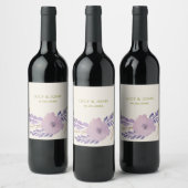 Vintage Gastgeschenk Hochzeit für Blumenkranke Weinetikett (Flaschen)