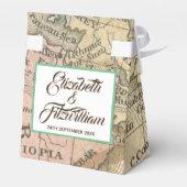 Vintage Gastgeschenk Hochzeit Geschenkschachtel (Rückseite)