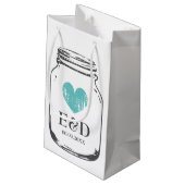 Vintage Gastgeschenk Hochzeit-Geschenktaschen aus  Kleine Geschenktüte (Rückseite Schrägansicht)