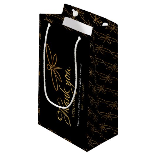 Vintage Gastgeschenk Hochzeit Kleine Geschenktüte (Vorderseite Schrägansicht)