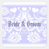 Vintage Gastgeschenke Hochzeiten Quadratischer Aufkleber (Vorderseite)