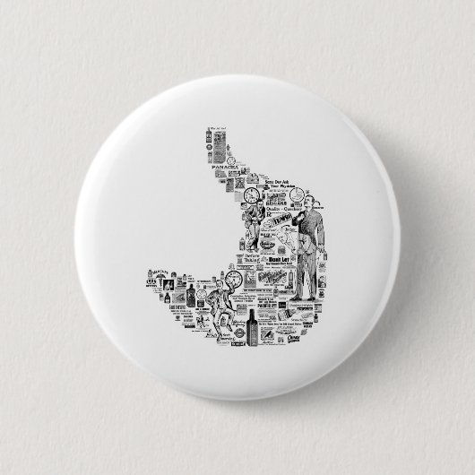 Vintage Gastroenterologie - Gastroenterologie Button (Vorderseite)