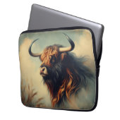 Vintage Gaur Rahmen Laptopschutzhülle (Vorderseite Links)
