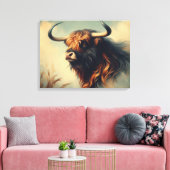 Vintage Gaur Rahmen Leinwanddruck (Insitu (Wohnzimmer))