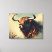 Vintage Gaur Rahmen Leinwanddruck (Vorderseite)