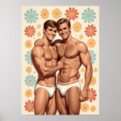 Vintage Gay Flower Power Poster (Vorne)