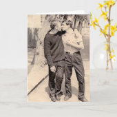 Vintage Gays Karte (Gelbe Blume)