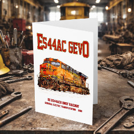Vintage GE ES44AC GEVO Diesel Lokomotive Dankeskarte