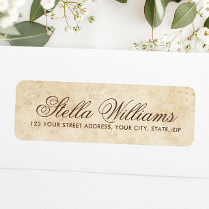 Vintage gealterte Pergament-Kalligrafie-Schrift-Ad
