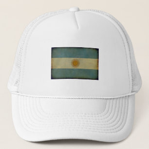 Vintage gealterte retro Argentinien-Flagge Truckerkappe