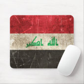 Vintage gealterte und verkratzte Flagge vom Irak Mousepad (Mit Mouse)