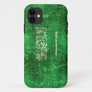 Vintage gealterte und zerkratzte Flagge Saudi-Arab Case-Mate iPhone Hülle