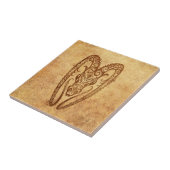 Vintage gealtertes Aries-Sternzeichen Fliese (Seite)