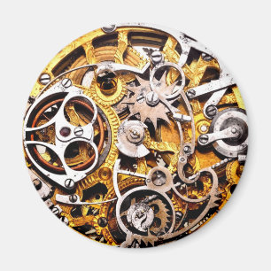 Vintage Gears Steampunk Dampf Uhr Watch Magnet