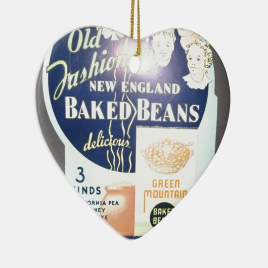 Vintage gebackene Bohnen Keramikornament (Rechts)