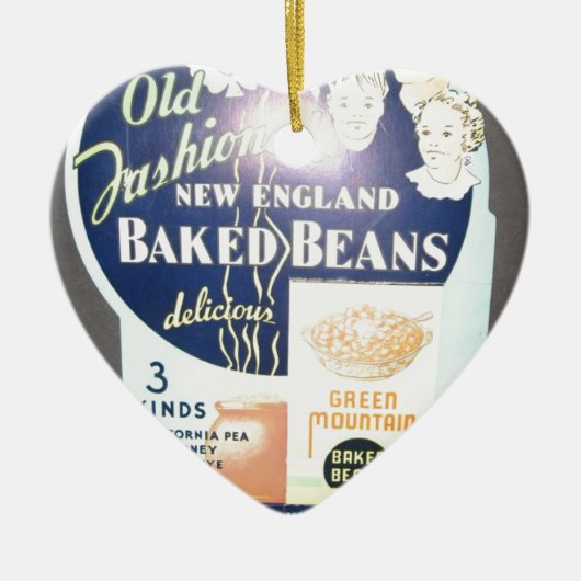 Vintage gebackene Bohnen Keramikornament (Vorne)