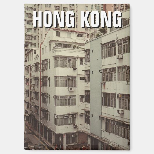 Vintage Gebäude für Hongkong-Apartments Magnet (Vorderseite)