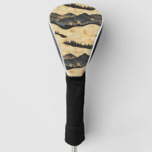 Vintage-Gebirgslandschaft mit Wolken (1) Golf Headcover