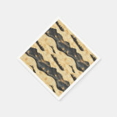 Vintage-Gebirgslandschaft mit Wolken (1) Serviette (Ecke)