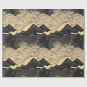 Vintage-Gebirgslandschaft mit Wolken (2) Geschenkpapier (Flach)