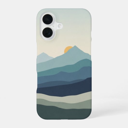 Vintage-Gebirgszug iPhone 16 Hülle (Rückseite)