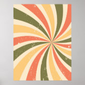 Vintage gebogene Strahlen Poster (Vorne)