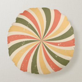 Vintage gebogene Strahlen Rundes Kissen