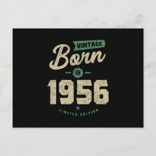 Vintage Geboren 1956 Geburtstagsgeschenk Postkarte
