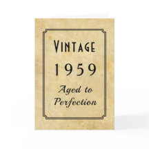 Vintage Geboren 1959 oder jedes andere Jahr Name A