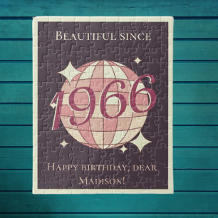 Vintage, geboren 1966, 59. 60. Geburtstag Puzzle