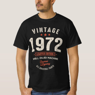 Vintage Geboren 1972 - 50. Geburtstag Retro Klassi T-Shirt