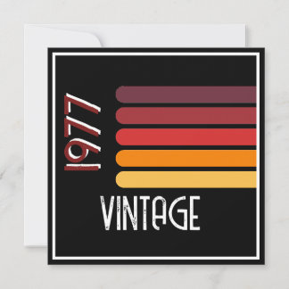 Vintage Geboren 1977 Retro-Streifen 50. Geburtstag Einladung